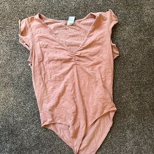 Altar’d state Mauve V-Neck Bodysuit